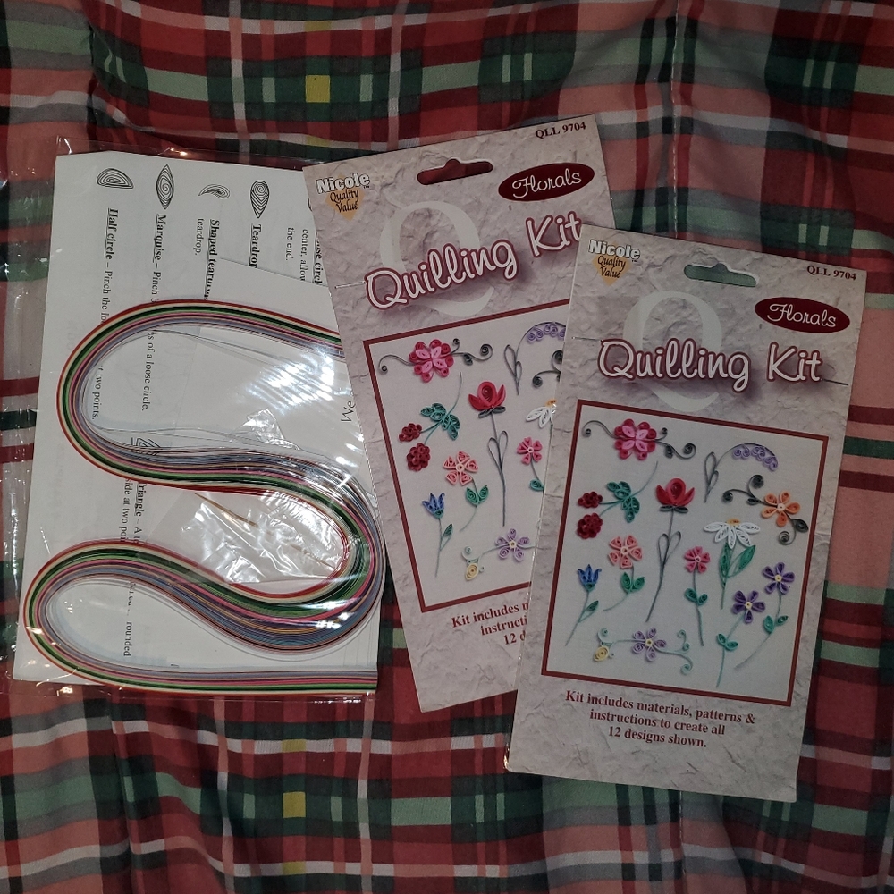 5 for $25 | NWT Nicole Quilling Kits - 2 Florals and 1 All Occasions Gift Tags